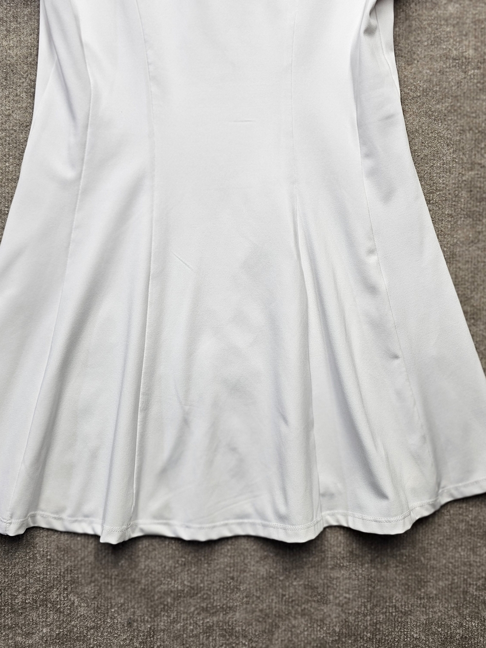 Cotton On Body White Front Zip Dress L Minimalist Fit Flare - Picture 10 of 12